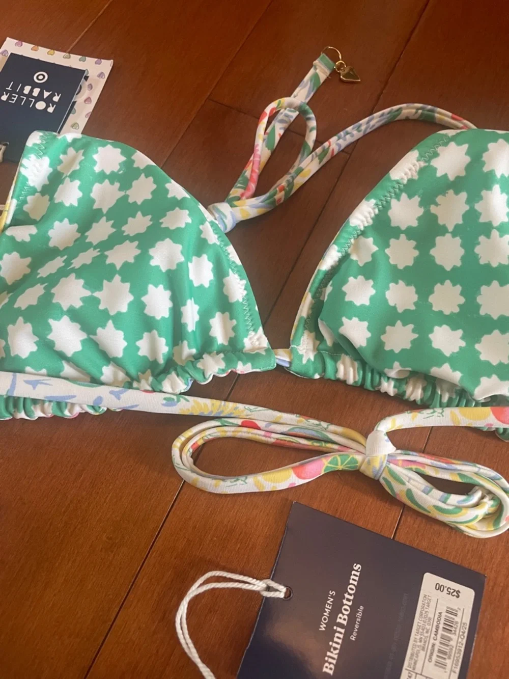Roller Rabbit Multicolor Floral & Sun Print String Bikini - Picture 4 of 4